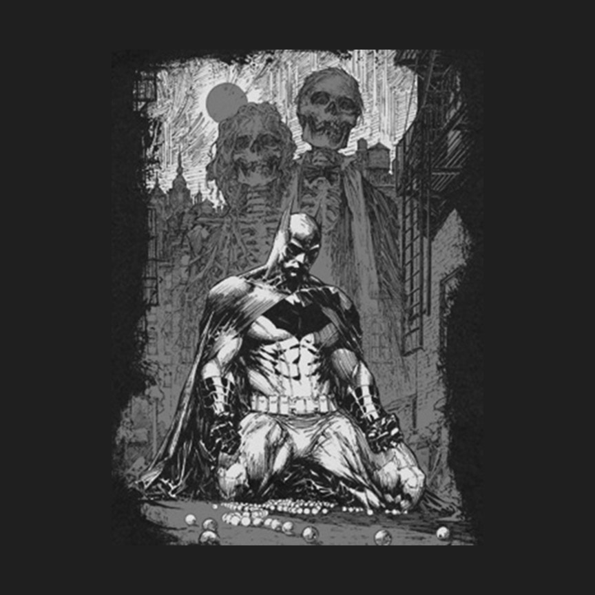 Batman T Shirt - Ghostly Skeletons