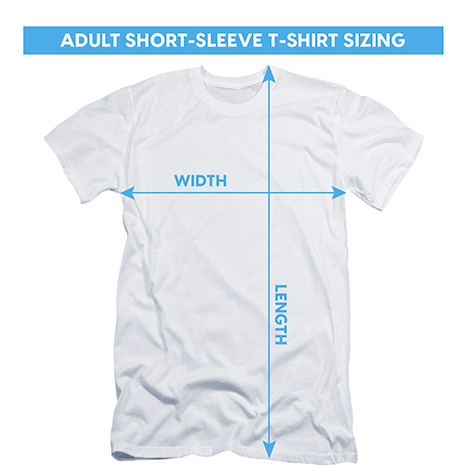 size chart standard adult t shirt